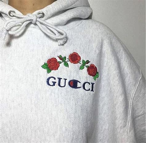 gucci champion flower ssweatshirt|designer Gucci sweatshirt.